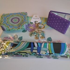 Purple and Blue Women's Accessory Set